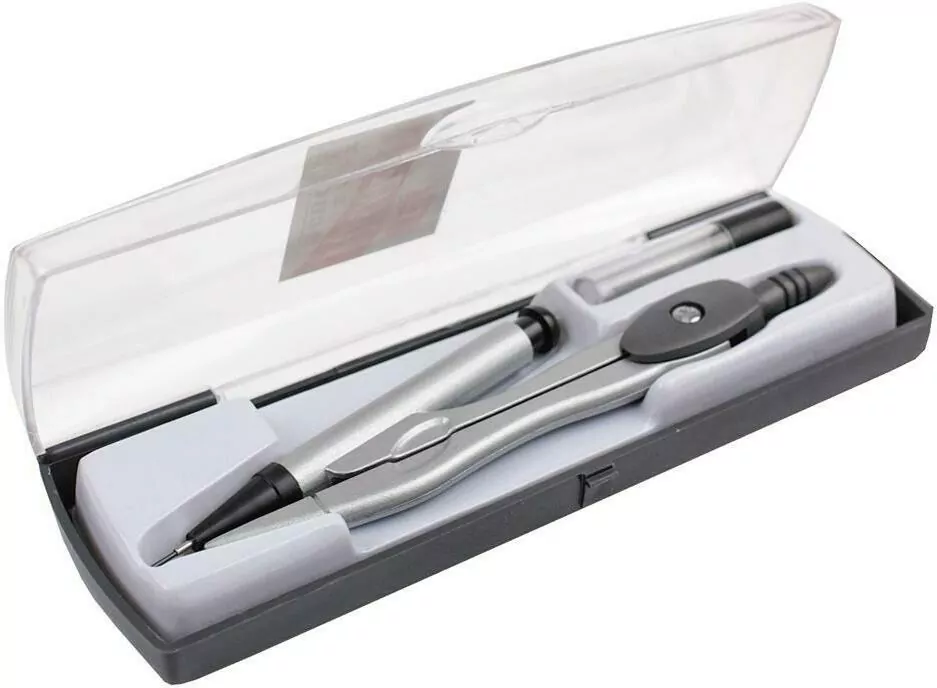 Cyrkiel metalowy z ołówkiem automat - tantis.pl