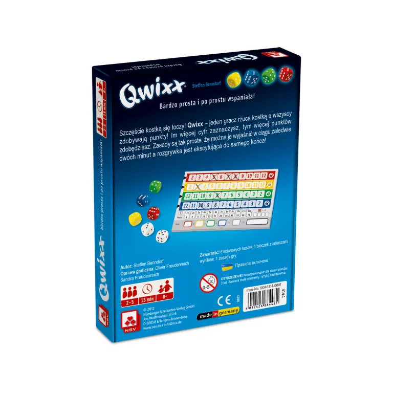 Gra kościana Qwixx - tantis.pl