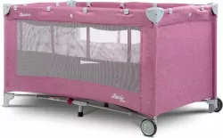 Caretero Łóżeczko turystyczne Basic różowe
