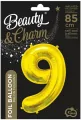 Balon foliowy 9 złoty, 85cm - tantis.pl