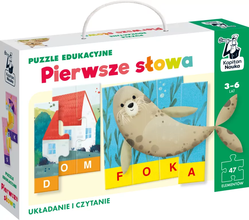Puzzle edukacyjne. Pierwsze słowa 3-6 lat. Kapitan Nauka - tantis.pl