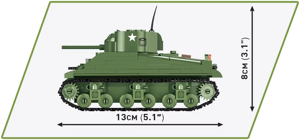 HC WWII M4A1 Sherman 310 elementów - tantis.pl
