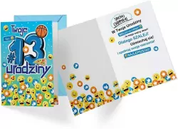 Karnet PR-336 Urodziny 13 chłopiec