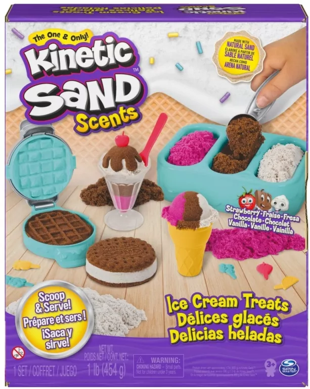 Kinetic Sand, piasek kinetyczny Lodowe specjały - tantis.pl