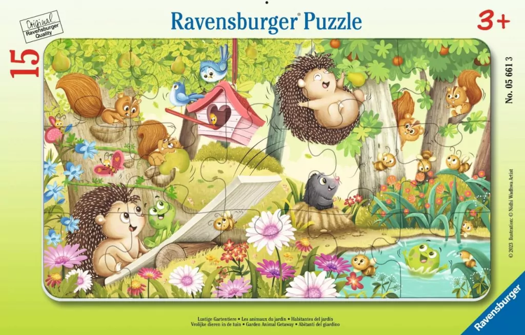 Puzzle 15 Garden Animal Getaway Frame - tantis.pl