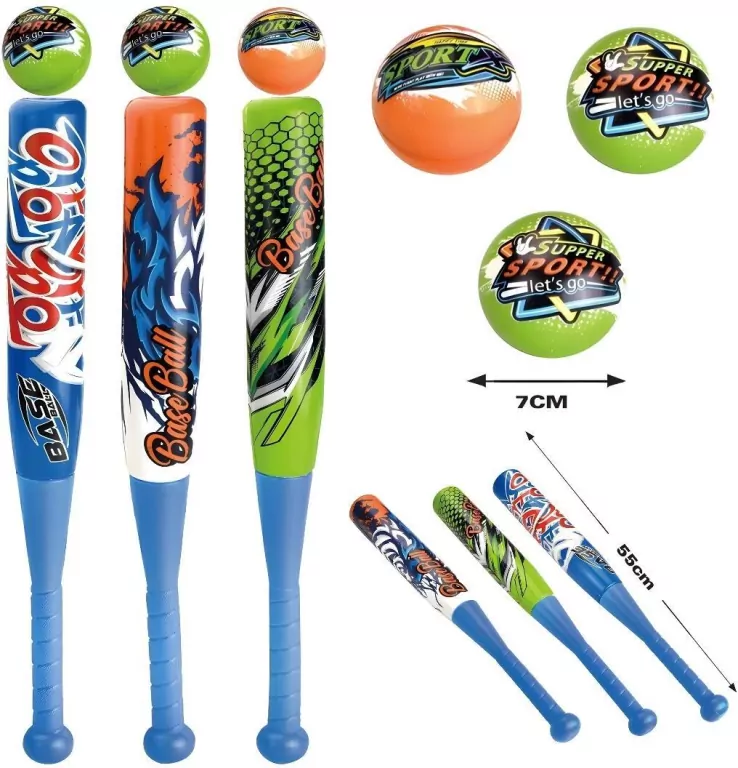 Zestaw do gry w Baseball Kij + piłka - tantis.pl