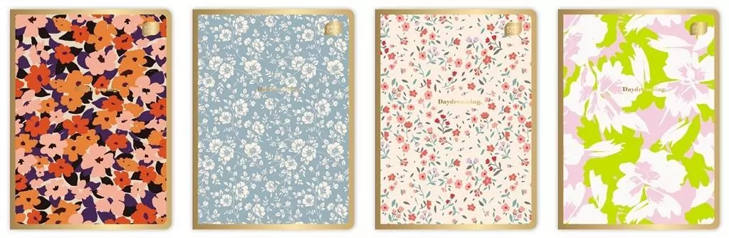 Zeszyt A5/60K kratka Metallic Floral (10szt) - tantis.pl