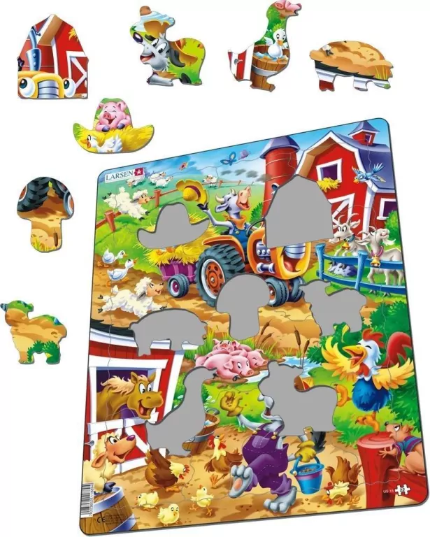 Układanka puzzle ramkowe. Podwórko - tantis.pl