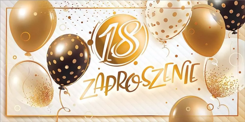 Zaproszenie na 18 Urodziny Z196 (5szt) - tantis.pl