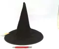 Kapelusz Wiedźma flokowany - tantis.pl