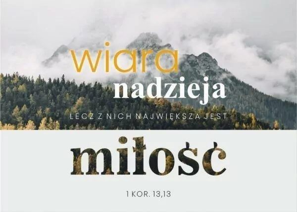 Kartka. Wiara, nadzieja, miłość. Góry - tantis.pl