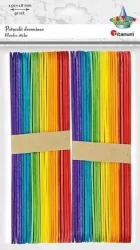 Drewniane patyczki proste 18x150mm mix kolor