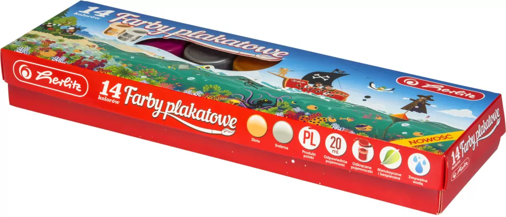 Farby plakatowe 14 kolorów - tantis.pl