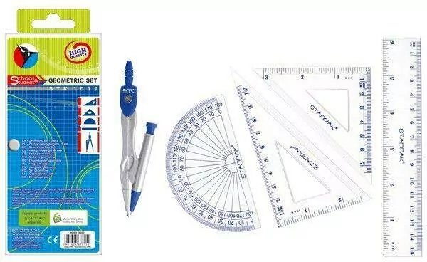 Cyrkiel + zestaw geometryczny - tantis.pl