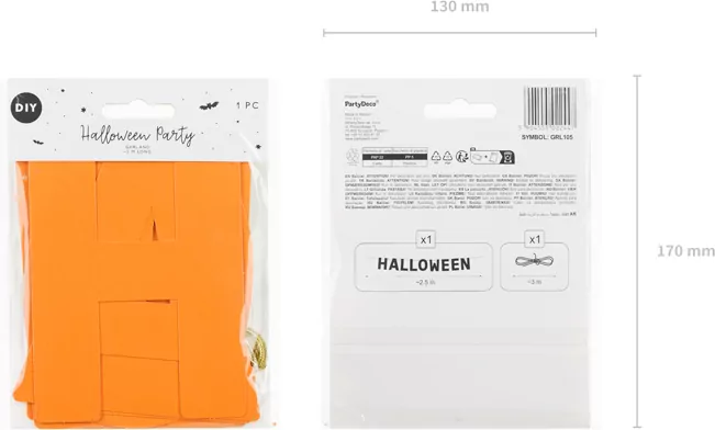 Baner Halloween 2,5m pomarańczowy - tantis.pl