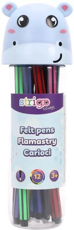 Flamastry Hipopotam 12szt - tantis.pl