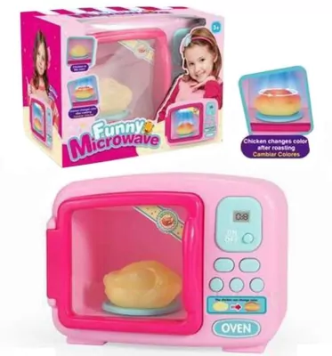 Mikrofalówka na baterie różowa. Zabawka. Trifox