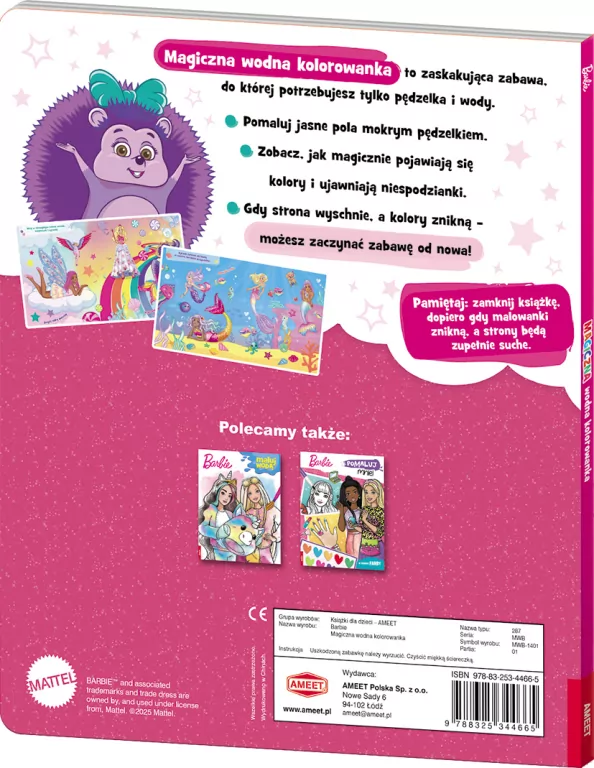 Barbie. Magiczna wodna kolorowanka - tantis.pl