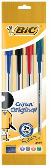 Długopis Cristal Original pouch mix 4 kolory BIC - tantis.pl