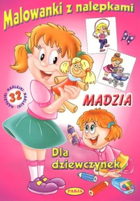 Dla dziewczynek. Malowanki z nalepkami
