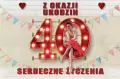 Zaproszenie Urodziny 40 - tantis.pl
