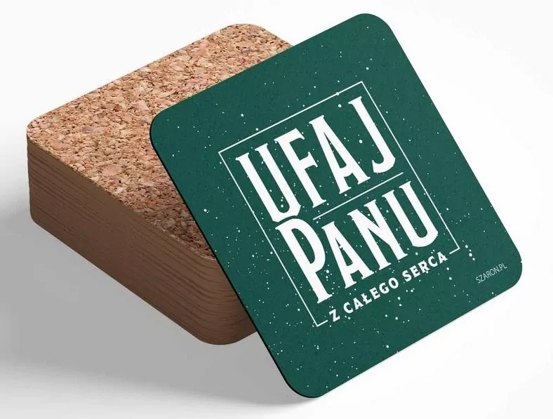 Podstawka korkowa. Ufaj Panu - tantis.pl