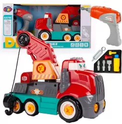 Dźwig do skręcania z narzędziami i wkrętarką