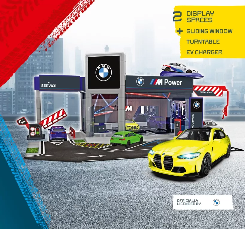 Majorette BMW Showroom + 1 auto - tantis.pl