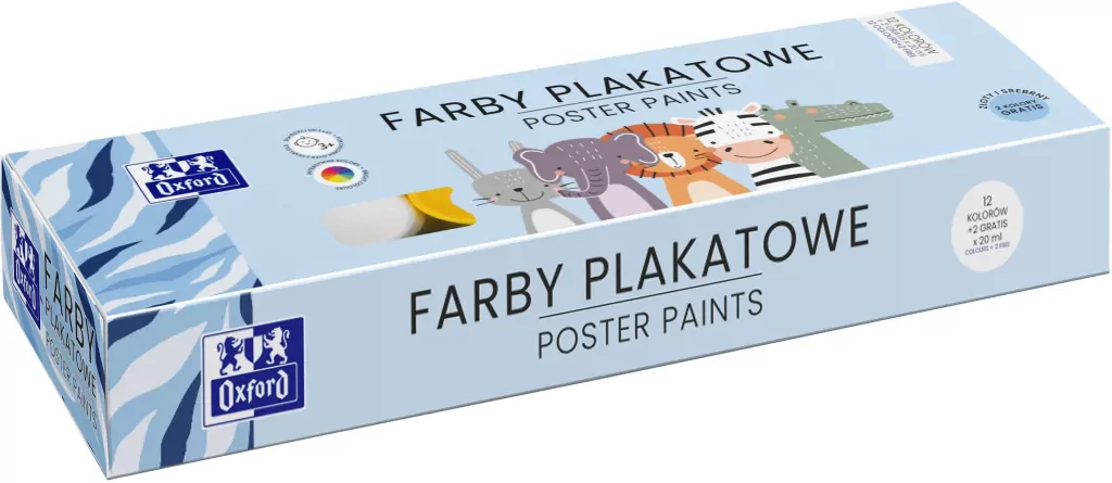 Farby plakatowe Kids 14 kolorów - tantis.pl