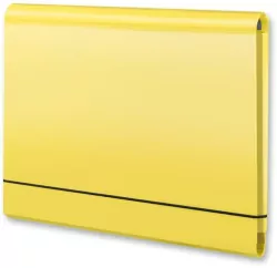 Teczka łamana na gumkę. Jasny żółty. A4