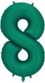 Balon foliowy cyfra 8 86cm butelkowa zieleń - tantis.pl