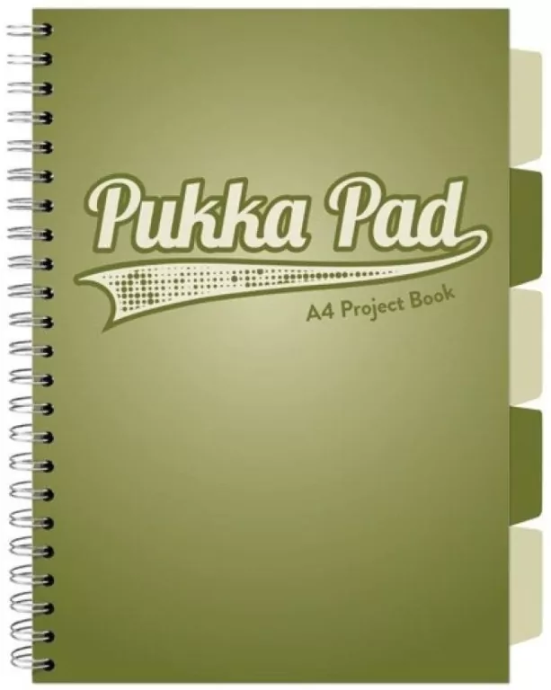 Kołozeszyt Pukka Pad A4 Project Book Olive green oliwkowy - tantis.pl