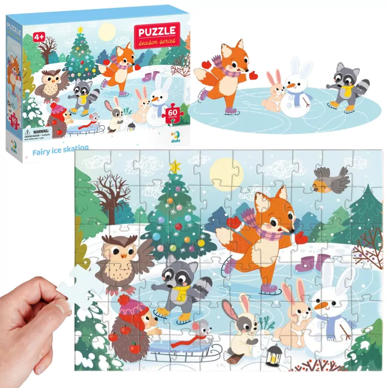 Puzzle 60. Pory roku. Zabawa na łyżwach - tantis.pl