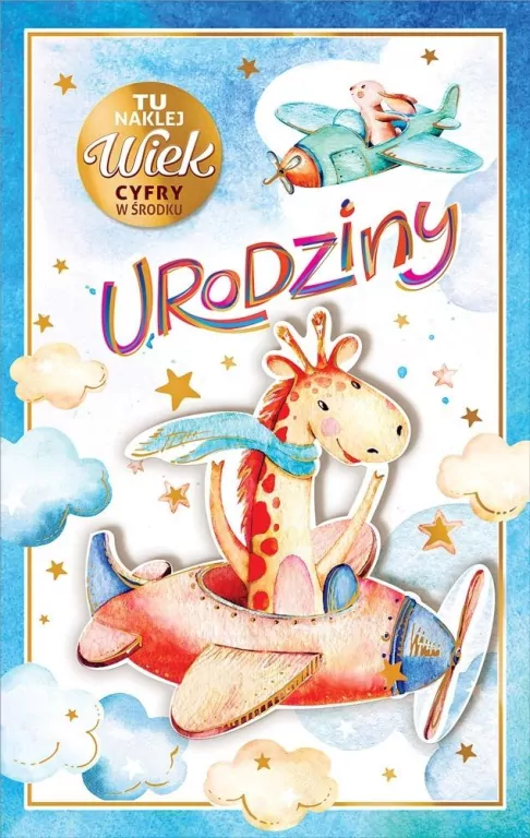 Kartka okolicznościowa Urodziny (wymienne cyfry) - tantis.pl