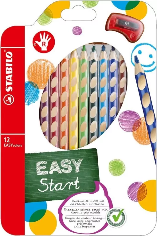 Kredki drewniane Easycolors 12 kolorów - tantis.pl