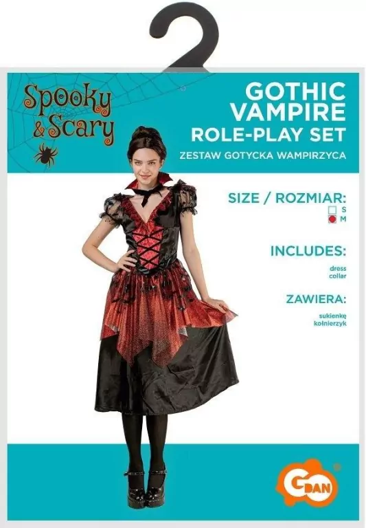 Strój dla dorosłych Gotycka Wampirzyca rozm. M - tantis.pl