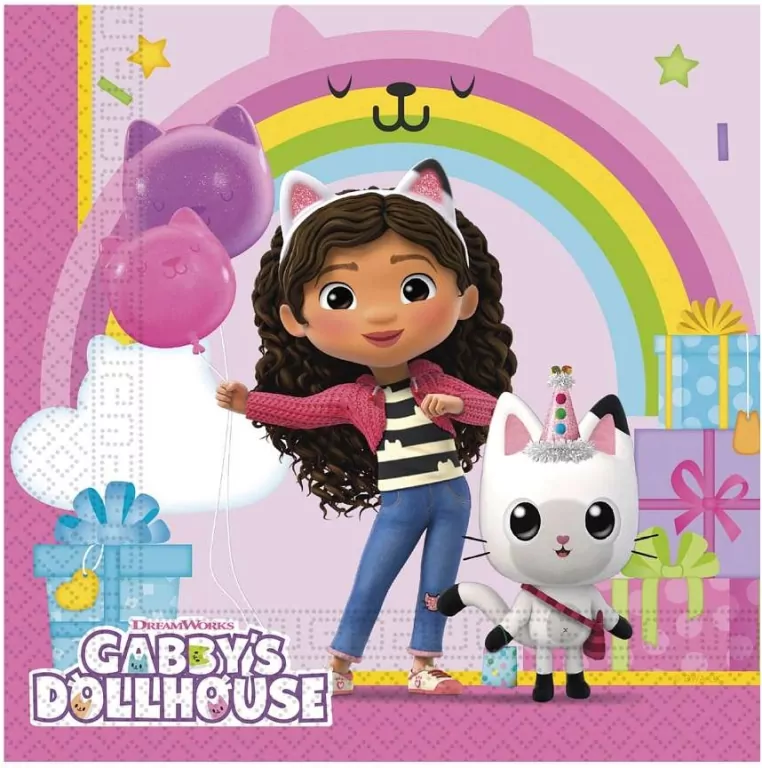Serwetki papierowe Gabby's Dollhouse 33x33cm - tantis.pl