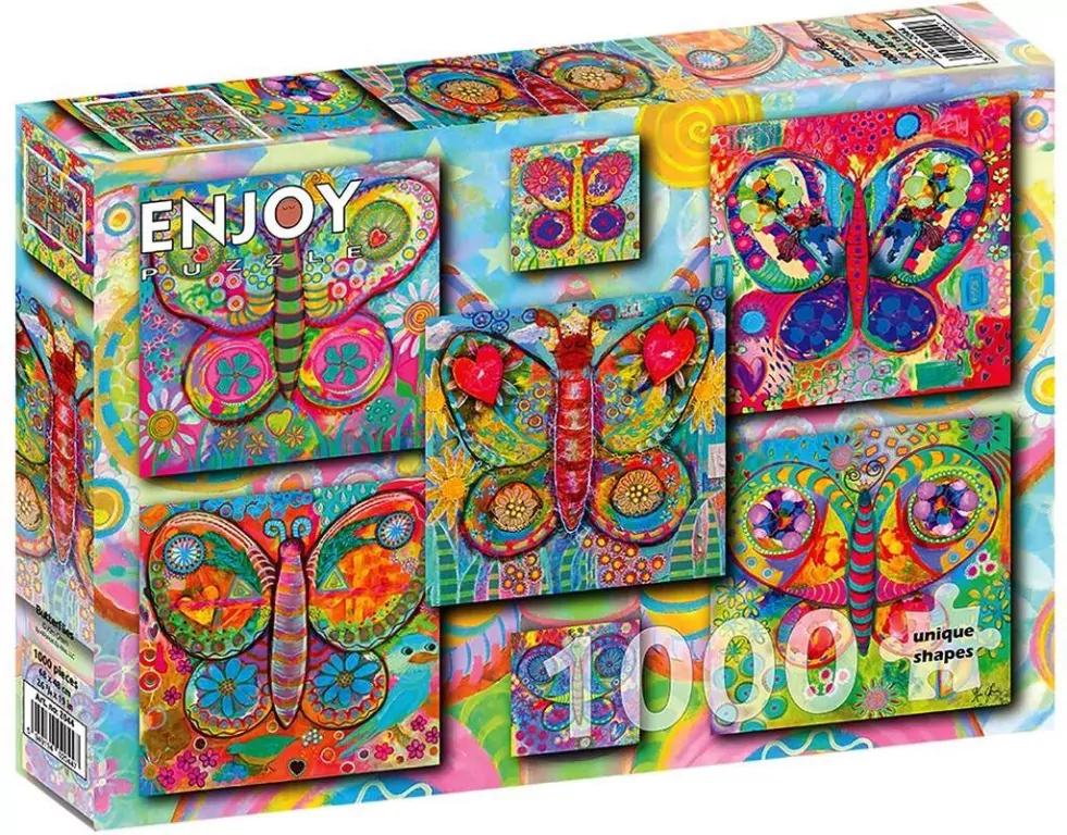 Puzzle 1000 Kolorowe motyle - tantis.pl