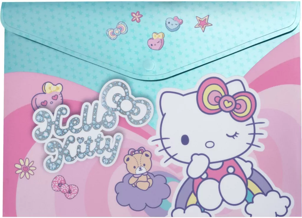 Koperta na dokumenty A4 PP Hello Kitty pink wzór 2 - tantis.pl