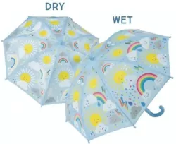 Parasolka zmieniająca kolory słoneczko i chmurki