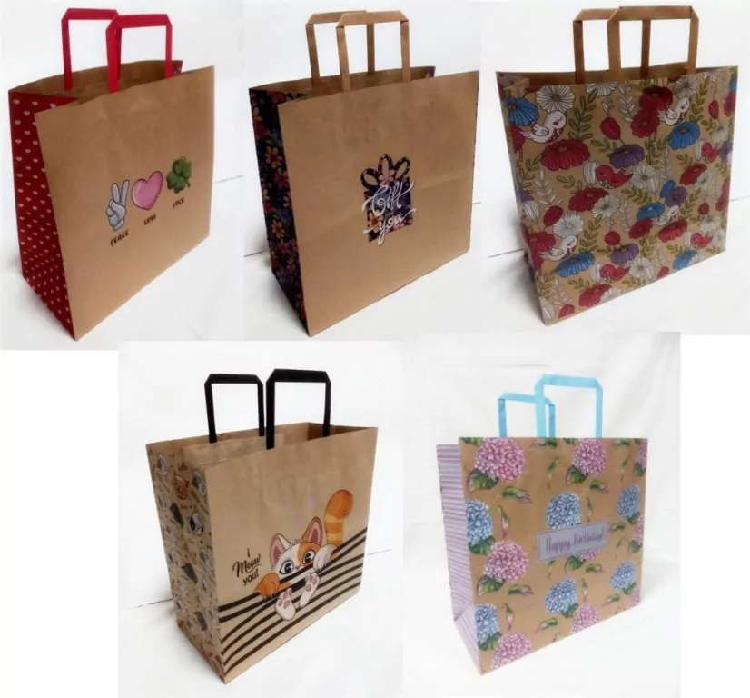 Torebka 320x300x150. Kolor Kraft. Mix - tantis.pl