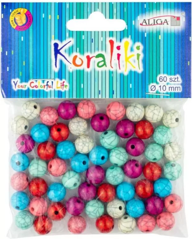 Koraliki plastikowe 10mm 60szt - tantis.pl