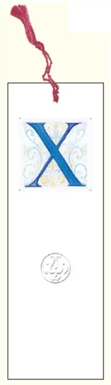 Zakładka do książki z anagramem. Litera X - tantis.pl