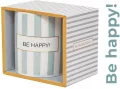 Kubek prezentowy z napisem Be happy! - tantis.pl
