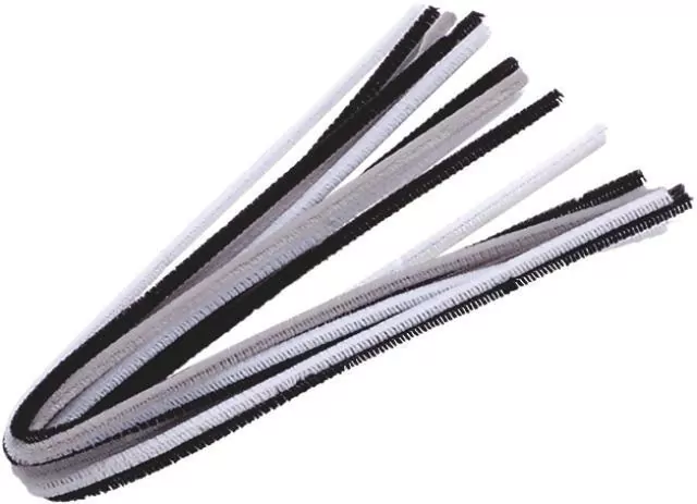 Drucik oplatany 50cm mix czarno-biały 10szt - tantis.pl