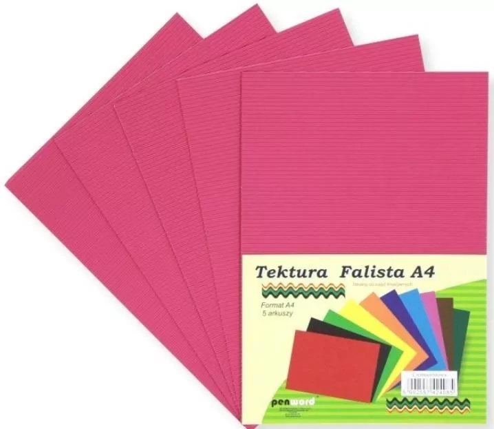 Tektura falista A4. Ciemnoróżowa - tantis.pl