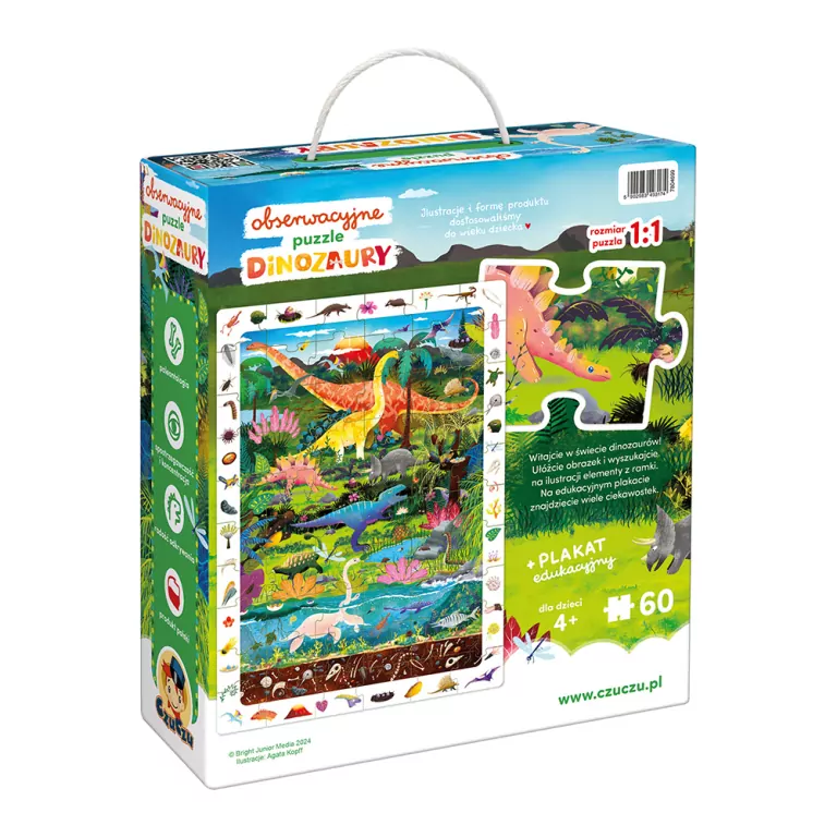 CzuCzu. Dinozaury. Obserwacyjne puzzle. 4+ - tantis.pl