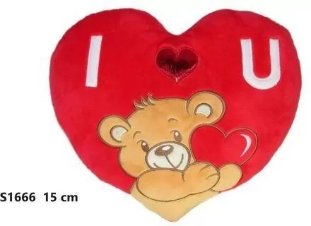 Poduszka Serce miś 15cm