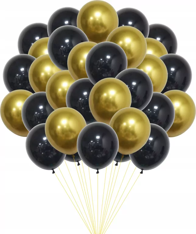 Balony czarno-złote - tantis.pl