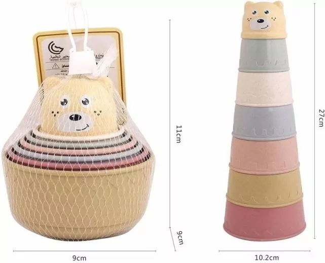 Kubki piramida Miś - tantis.pl